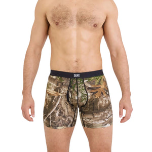 SAXX Mens Vibe Xtra Soft Comfort Boxer Brief Fly - Real Tree Edge - Multi
