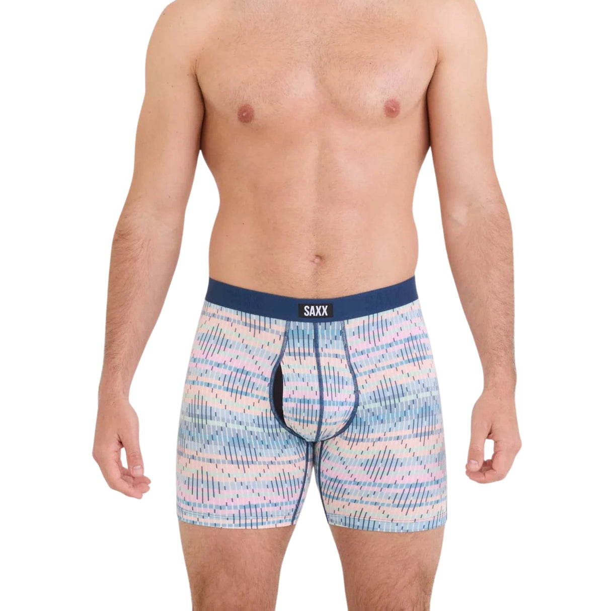 SAXX Mens Vibe Xtra Soft Comfort Boxer Brief Fly - Summer Weave - Multi
