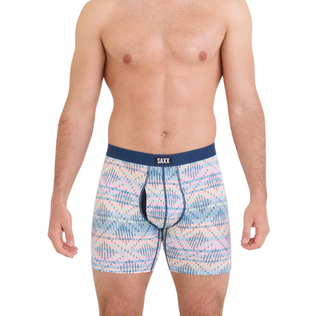 SAXX Mens Vibe Xtra Soft Comfort Boxer Brief Fly - Summer Weave - Multi
