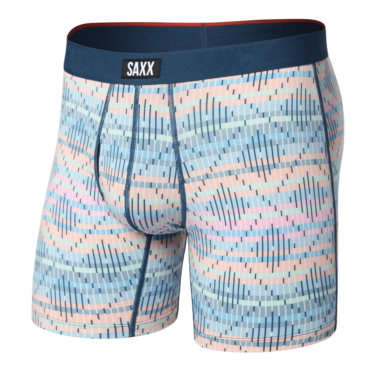 SAXX Mens Vibe Xtra Soft Comfort Boxer Brief Fly - Summer Weave - Multi
