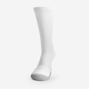 Thorlo Tennis Light Cushion Crew Socks  -  Medium / White with Logo