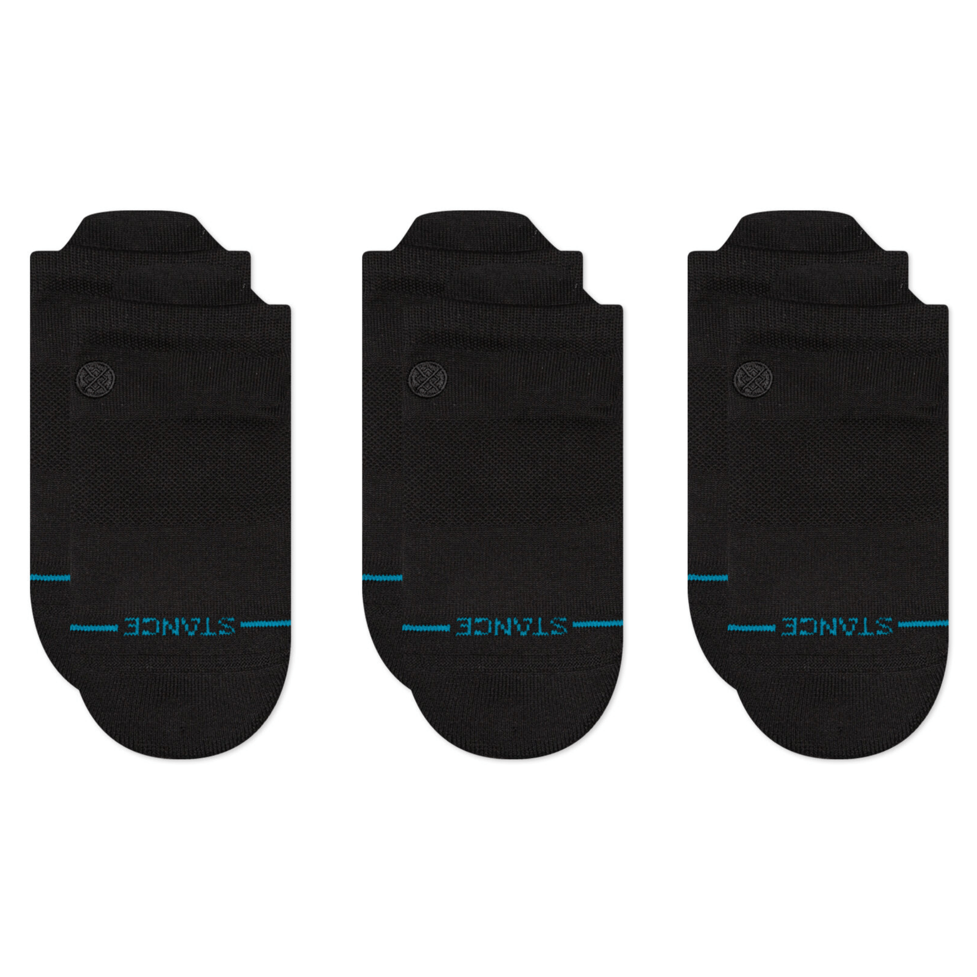 Stance Icon Low Tab 3-Pack Socks  -  Small / Black/Black