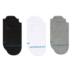 Stance Icon Low Tab 3-Pack Socks  -  Medium / Black