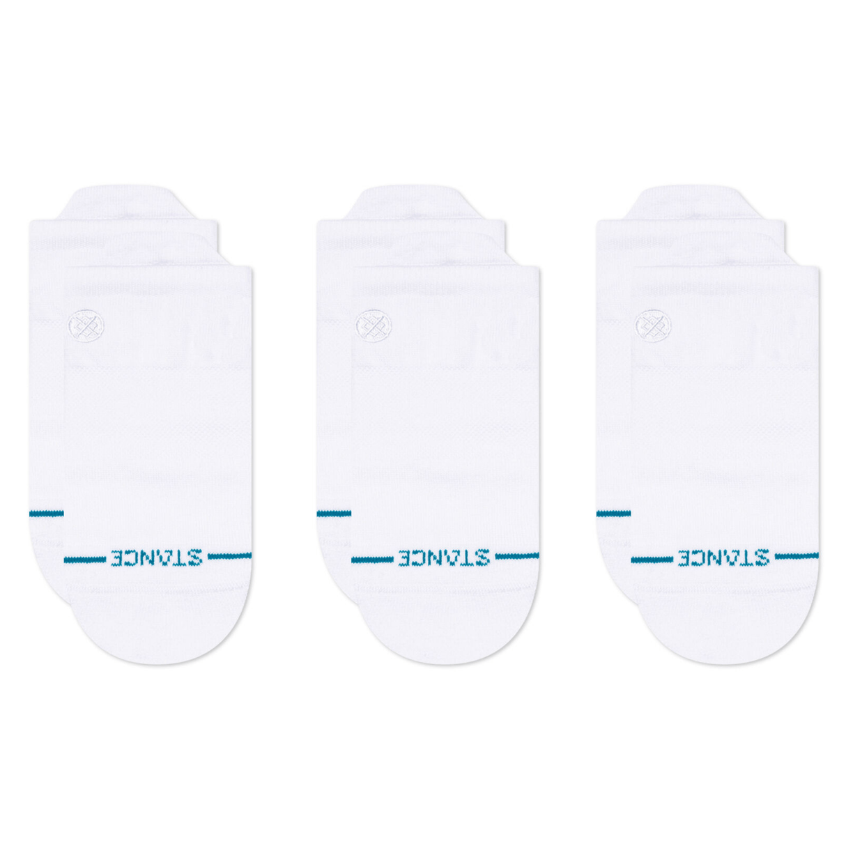 Stance Icon Low Tab 3-Pack Socks  -  Small / White