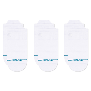 Stance Icon Low Tab 3-Pack Socks  -  Small / White