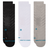 Stance Light Performance Crew 3-Pack Socks  -  Small / Multi