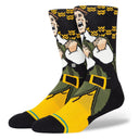 Stance Elf Limited Edition Crew Socks  -  Small / Smilings My Favorite - Black