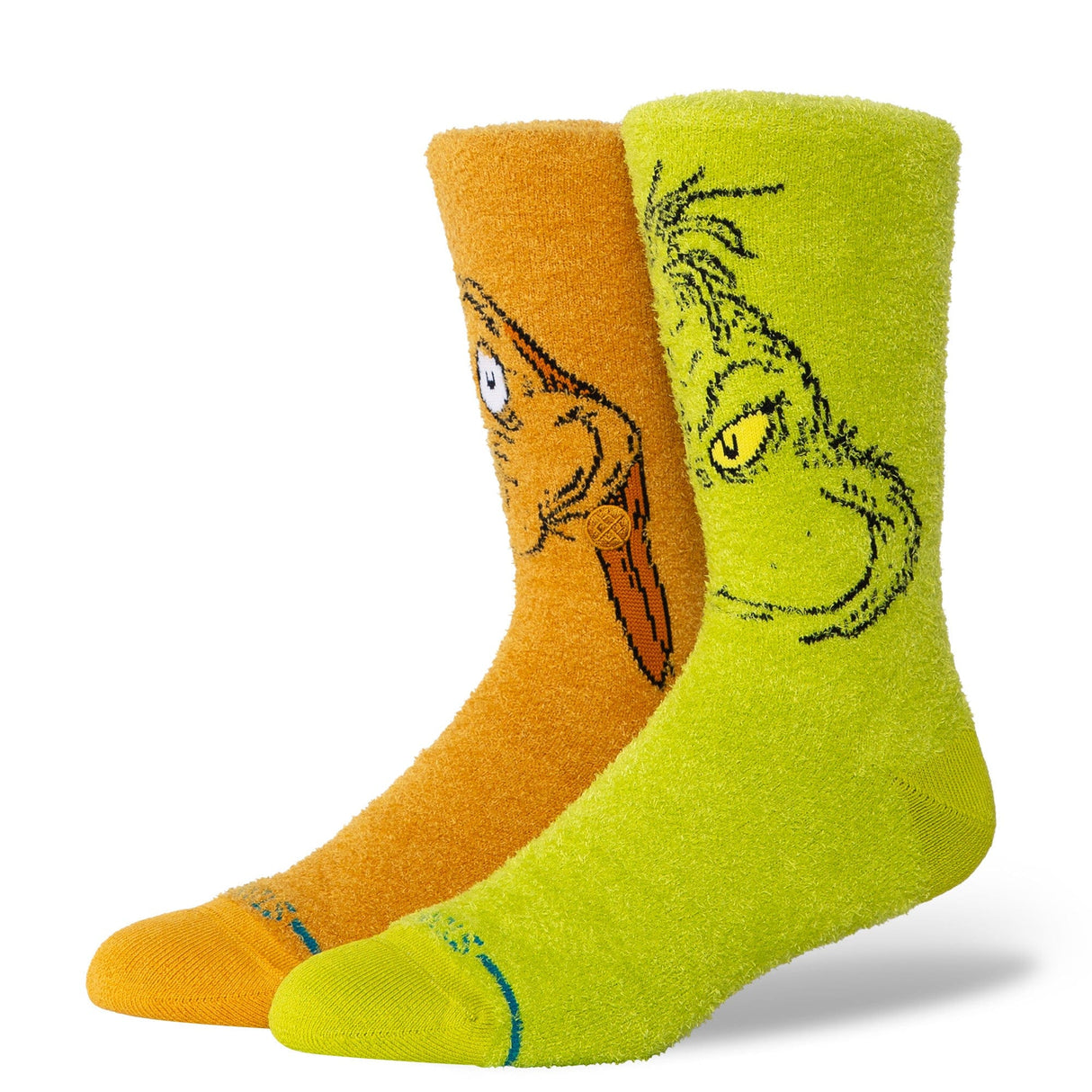 Stance Limited Edition Grinch and Max Fuzzy Crew Socks  -  Medium / Green