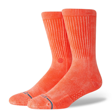 Stance Icon Dyed Crew Socks  -  Medium / Coral