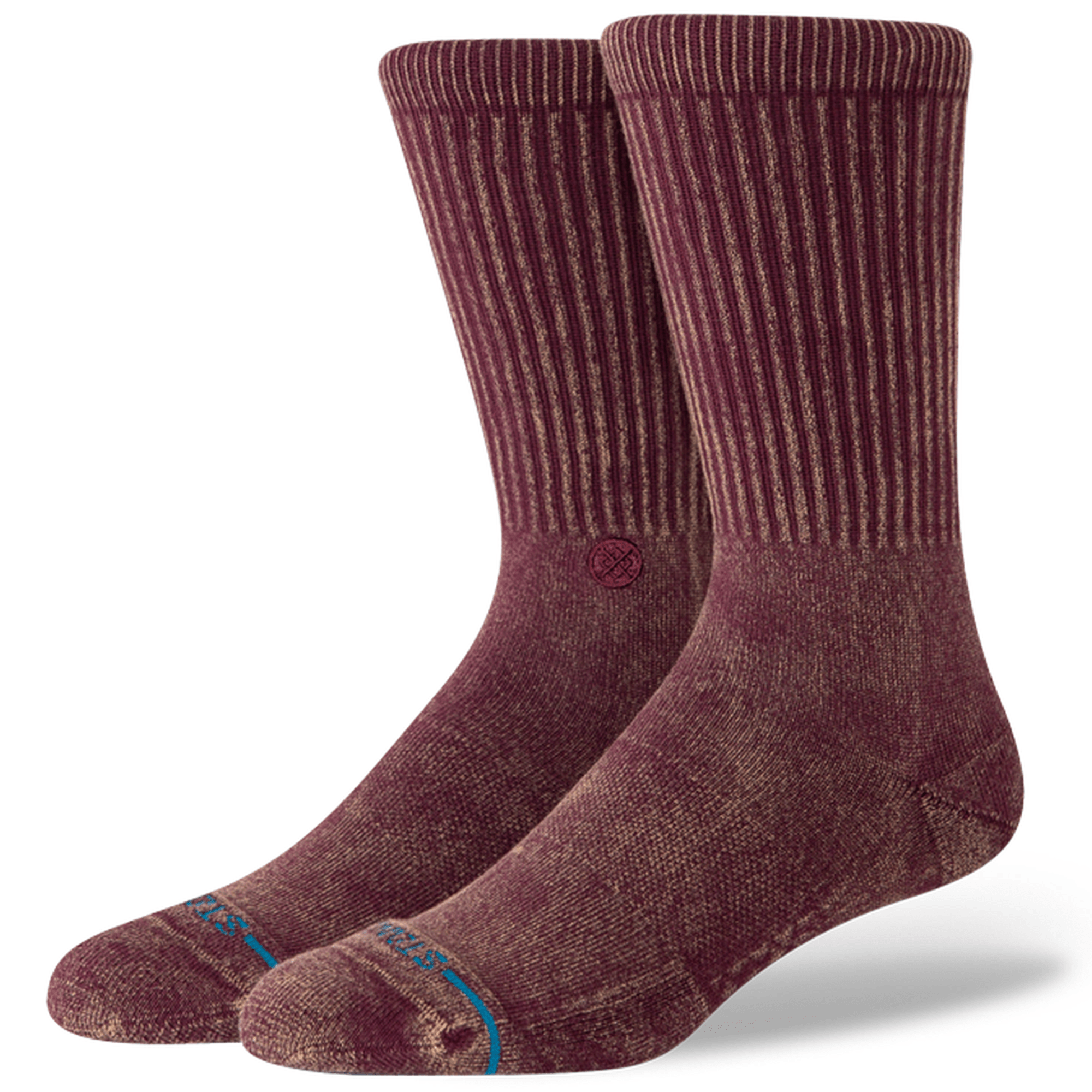 Stance Icon Dyed Crew Socks  -  Medium / Fig