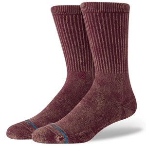 Stance Icon Dyed Crew Socks  -  Medium / Fig