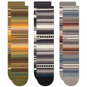 Stance Curren Crew 3-Pack Socks  -  Medium / Green