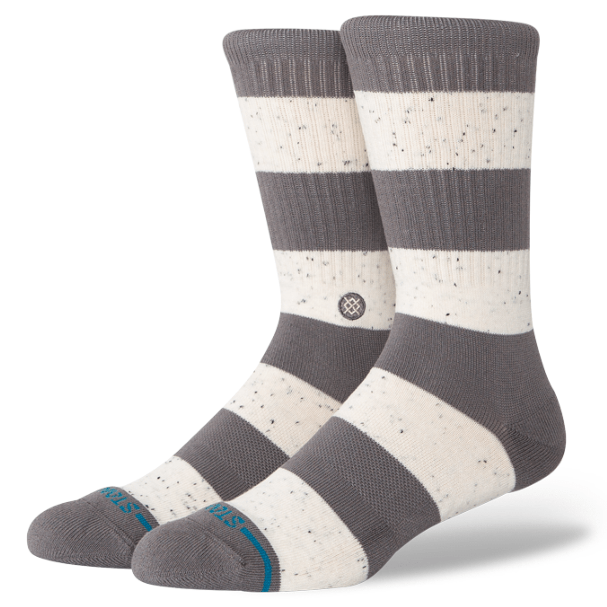 Stance Nep Stripe Crew Socks  -  Medium / Grey