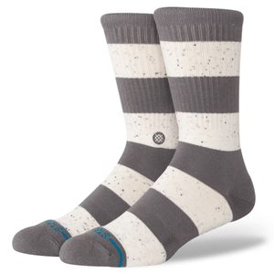 Stance Nep Stripe Crew Socks  -  Medium / Grey