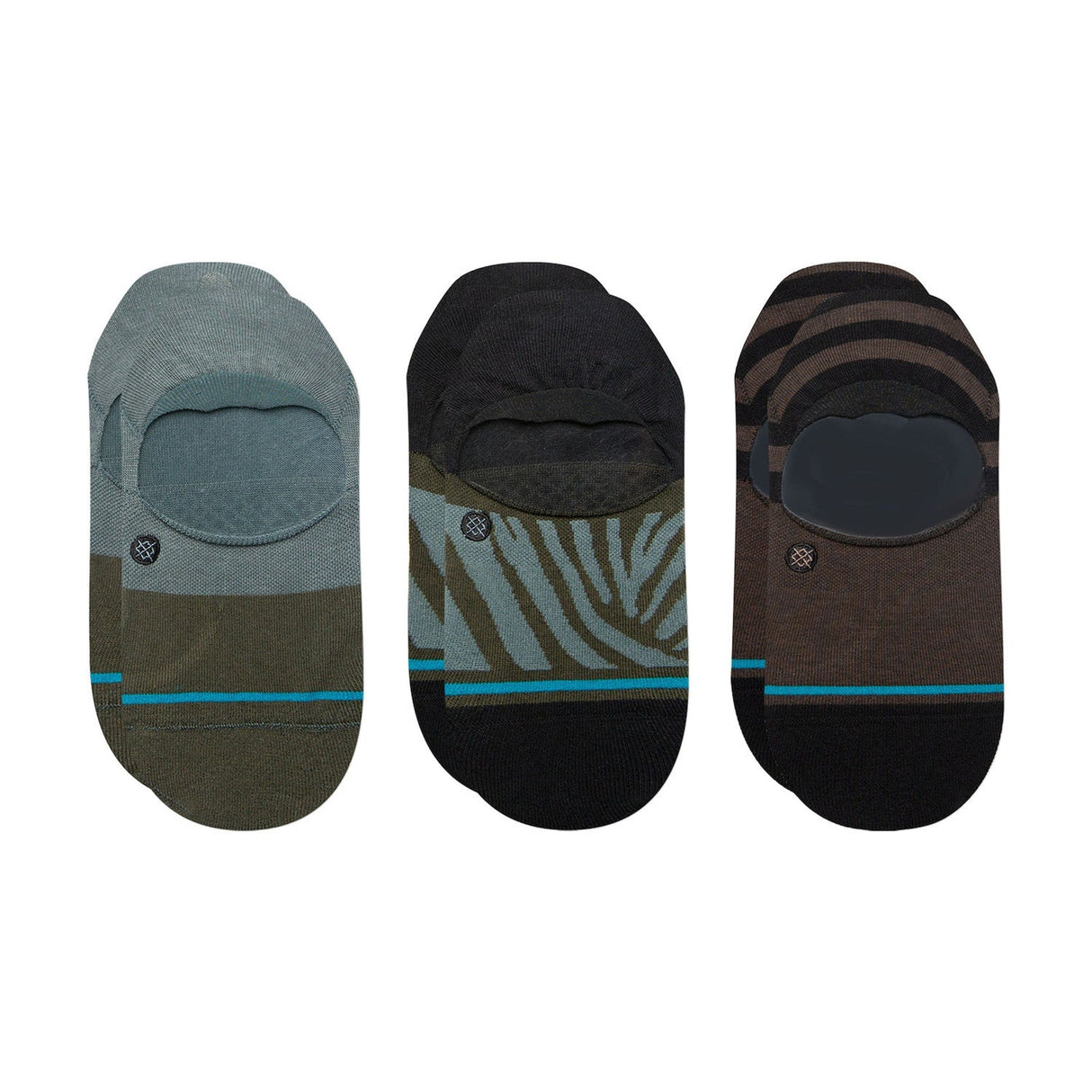 Stance Nocturnal Womens 3-Pack Socks  -  Small / Teal