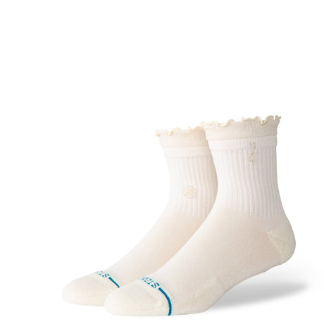 Stance Womens Ruffle Quarter Socks  -  Medium / Canvas