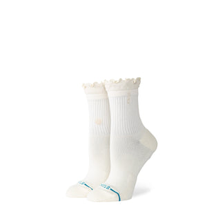 Stance Womens Ruffle Quarter Socks  -  Medium / Canvas