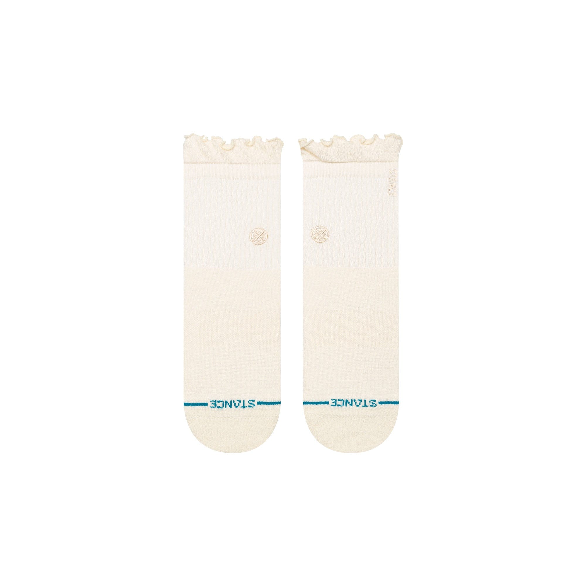 Stance Womens Ruffle Quarter Socks  -  Medium / Canvas