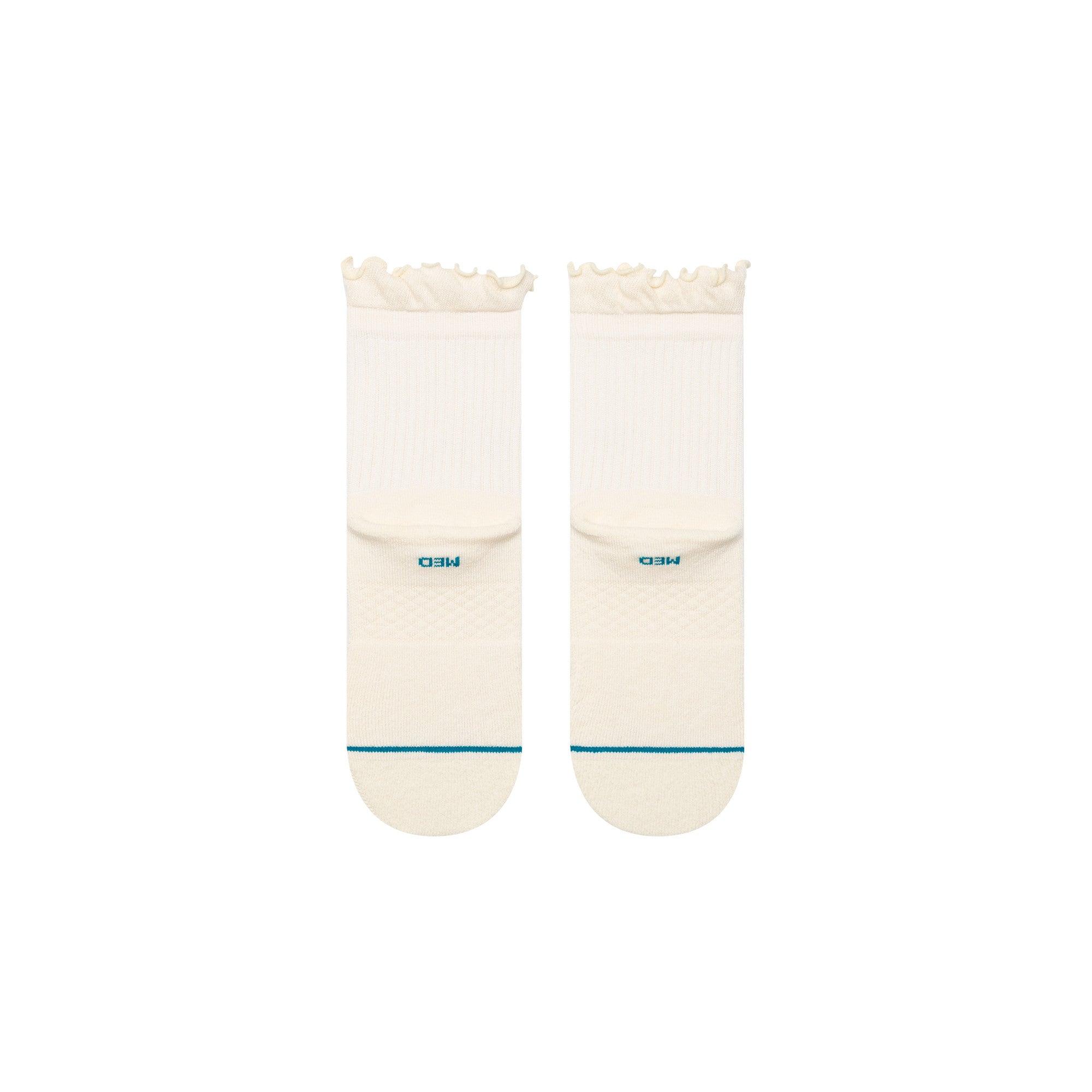 Stance Womens Ruffle Quarter Socks  -  Medium / Canvas