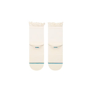Stance Womens Ruffle Quarter Socks  -  Medium / Canvas