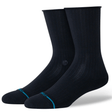 Stance Womens Rolled Solid Crew Socks  -  Small / Black