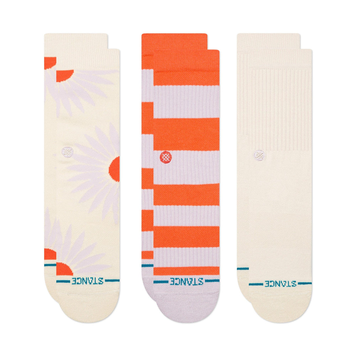 Stance Womens Prowess 3-Pack Crew Socks  -  Small / Canvas