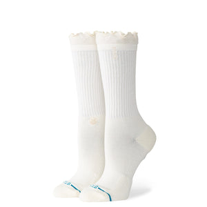 Stance Womens Ruffle Crew Socks  -  Medium / Canvas