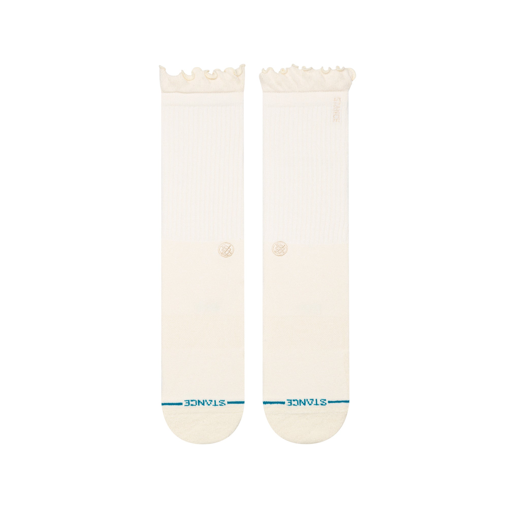 Stance Womens Ruffle Crew Socks  -  Medium / Canvas