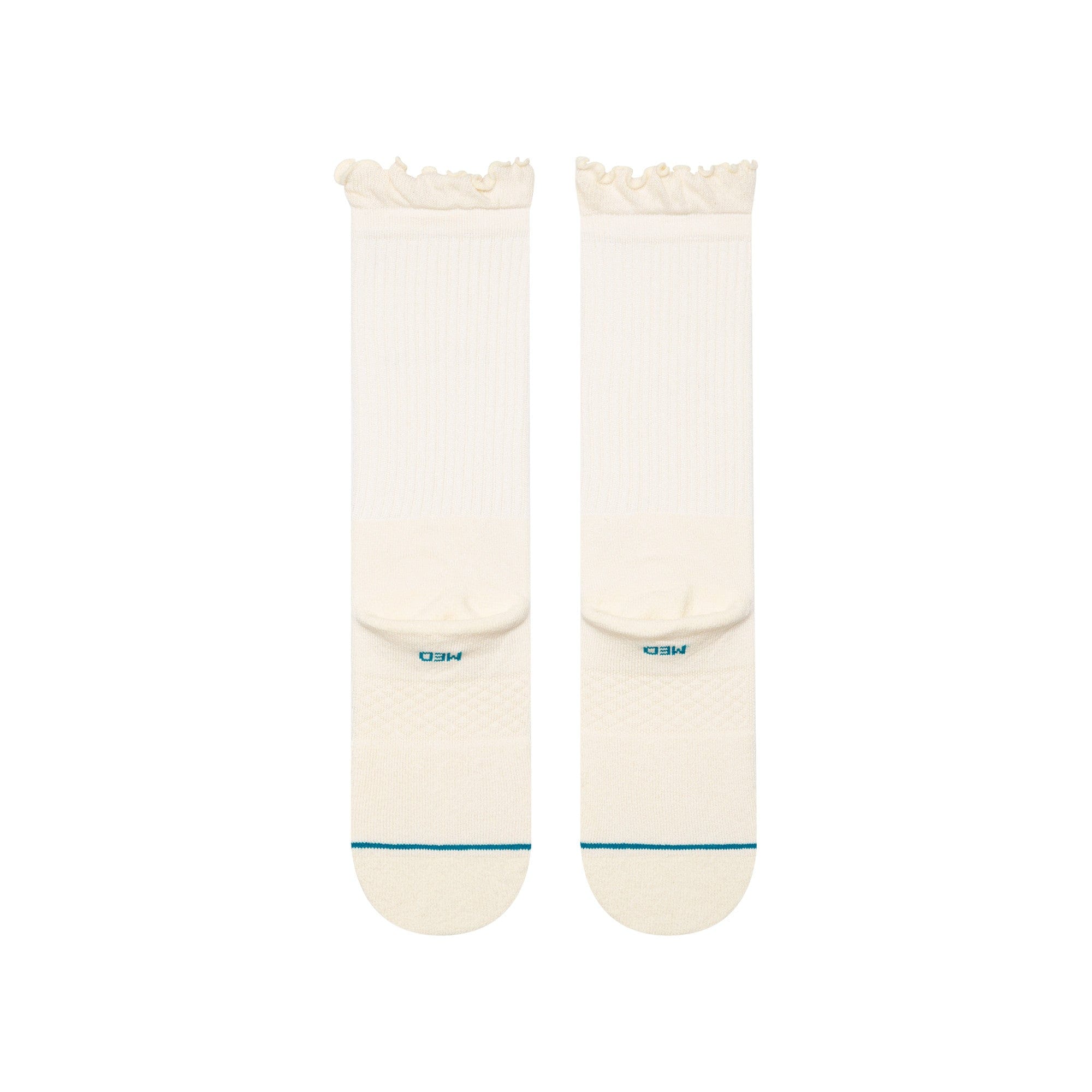 Stance Womens Ruffle Crew Socks  -  Medium / Canvas