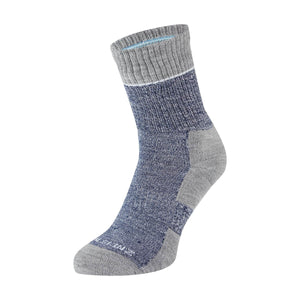 Sealskinz Thurton Solo QuickDry Mid-Length Socks  -  Small / Blue/Light Gray Marl/Cream