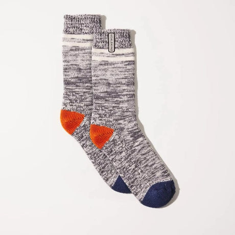 Sealskinz Thwaite Bamboo Mid Length Twisted Mens Socks  -  S/M / Grey / Blue / Orange / Cream