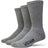 Wigwam King Cotton Crew Heavyweight 3-Pack Socks  -  Medium / Sweatshirt Gray Lt