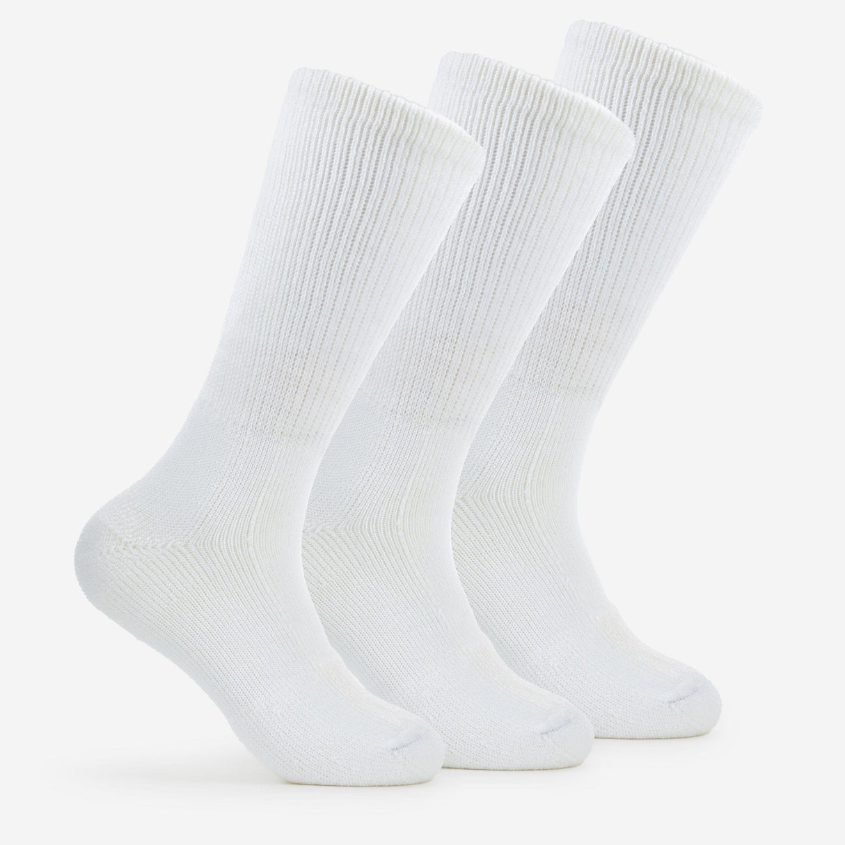 Thorlo Walking Moderate Cushion Crew Socks  -  Medium / White / 3-Pair Pack