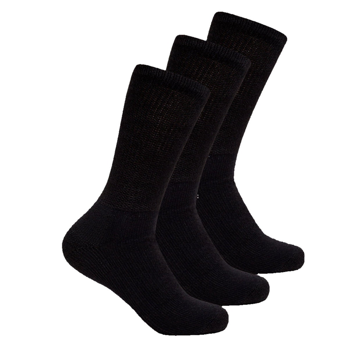 Thorlo Walking Moderate Cushion Crew Socks  -  Medium / Black / 3-Pair Pack