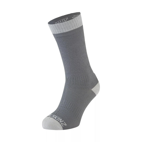 Sealskinz Wiveton Waterproof Warm Weather Mid Socks  -  Small / Gray Solid