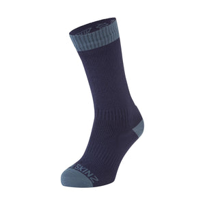 Sealskinz Wiveton Waterproof Warm Weather Mid Socks  -  Small / Navy Blue