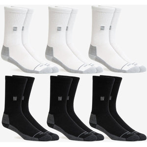 WORN Everyday Enhanced Crew Socks  -  Large / White / 6-Pair Pack