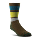 Woolrich Mens Midweight Stripe Crew Socks  -  Large / Gray Spruce