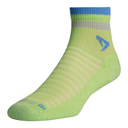 Drymax Hawks Hot Weather Running 1/4 Crew Socks  -  Small / Sublime/Caroline Blue & Gray Stripes