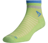 Drymax Hawks Hot Weather Running 1/4 Crew Socks  -  Small / Sublime/Caroline Blue & Gray Stripes