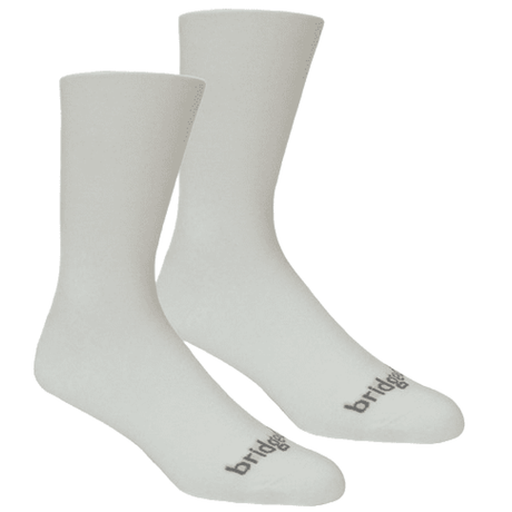 Bridgedale Mens Liner Coolmax Boot Socks  -  Small / White
