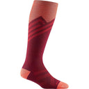 Darn Tough Womens Peaks RFL Over-the-Calf Ultra-Lightweight Ski & Snowboard Socks  -  Large / Burgundy