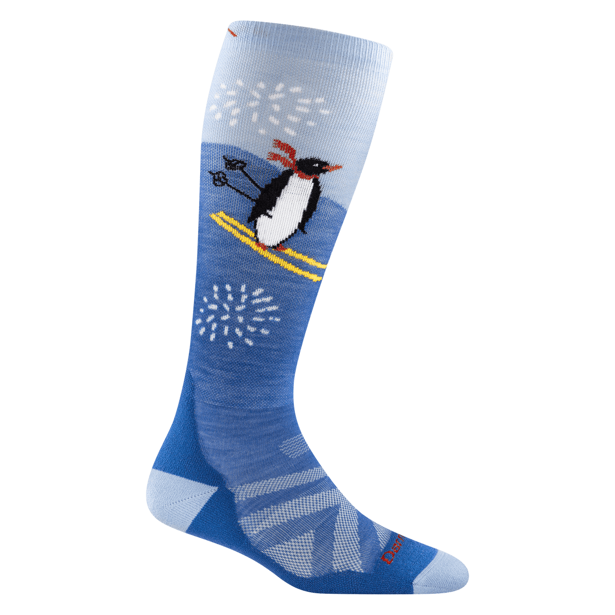 Darn Tough Kids Penguin Peak Over-the-Calf Midweight Ski & Snowboard Socks  -  Small / Stellar