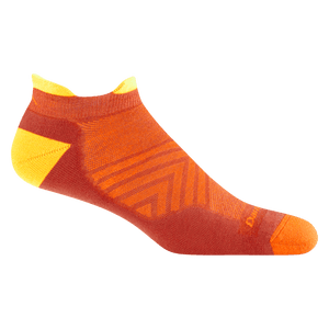Darn Tough Mens Run No Show Tab Ultra-Lightweight Running Socks  -  Medium / Lava