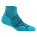 Darn Tough Womens Element Quarter Lightweight Running Socks  -  Small / Cyan