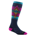 Darn Tough Womens Echo Over-the-Calf Midweight Ski & Snowboard Socks  -  Small / Eclipse