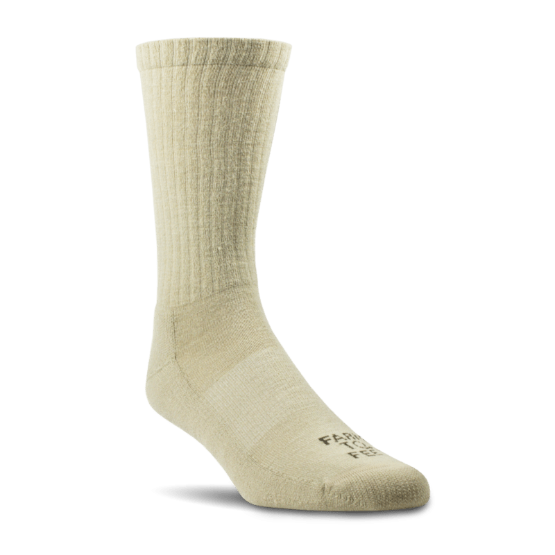 Farm to Feet Mount Airy Light Cushion Crew Everyday Socks  -  Medium / Desert Tan