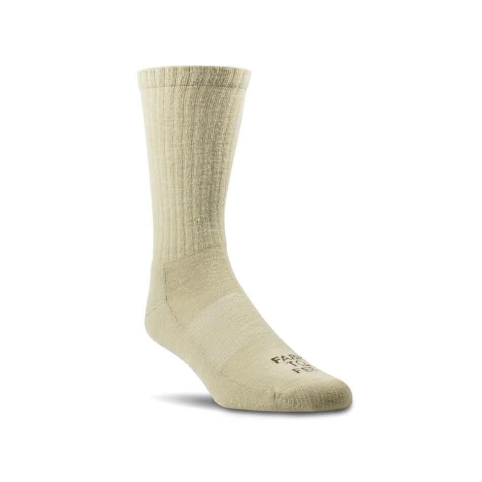 Farm to Feet Mount Airy Light Cushion Crew Everyday Socks  -  Medium / Desert Tan