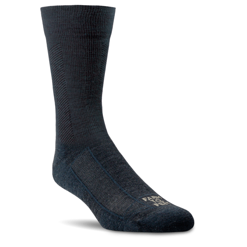Farm to Feet Greensboro Light Cushion 3/4 Crew Socks  -  Medium / Charcoal