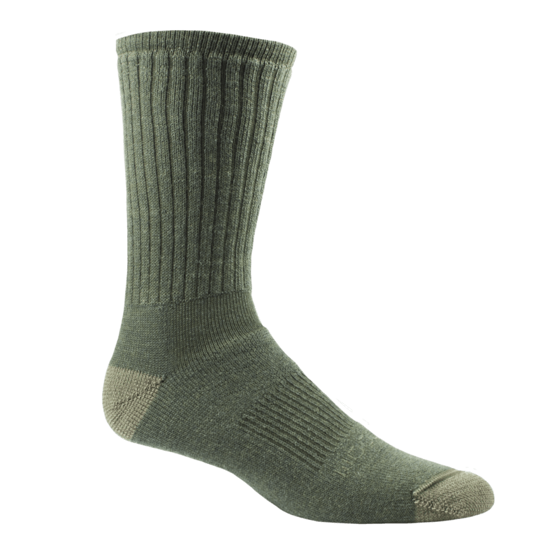 Woolrich Hike Ten Mile Crew Socks  -  Large / Olive Bark